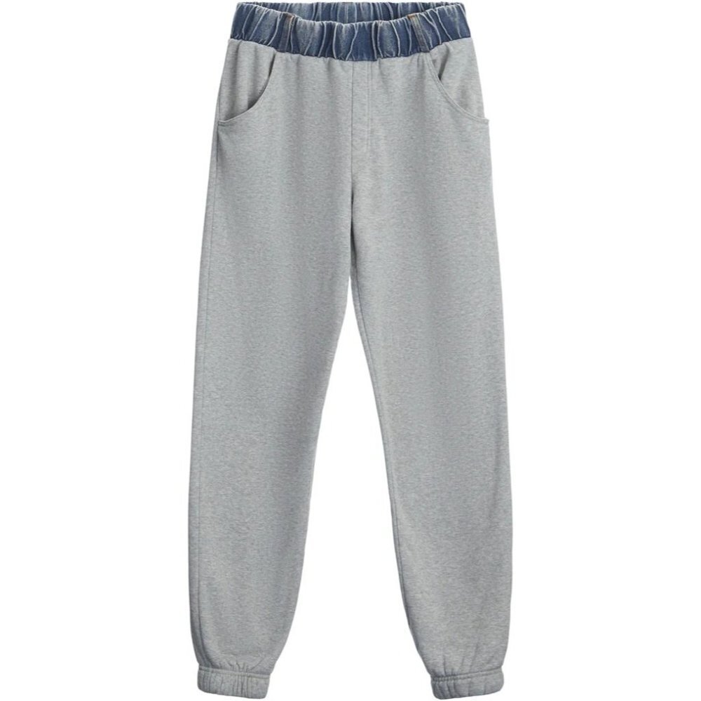 NWT Vintage Havana WASHED DENIM AND‎ FLEECE COMBO JOGGER Size Small